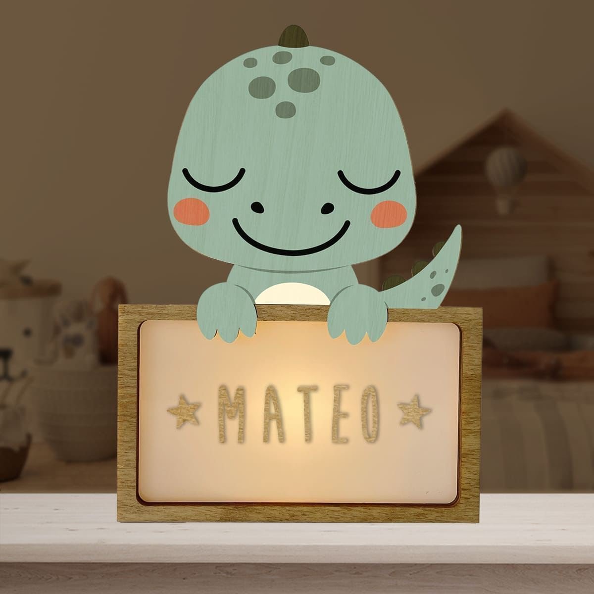 Lámpara Dinosaurio Personalizable