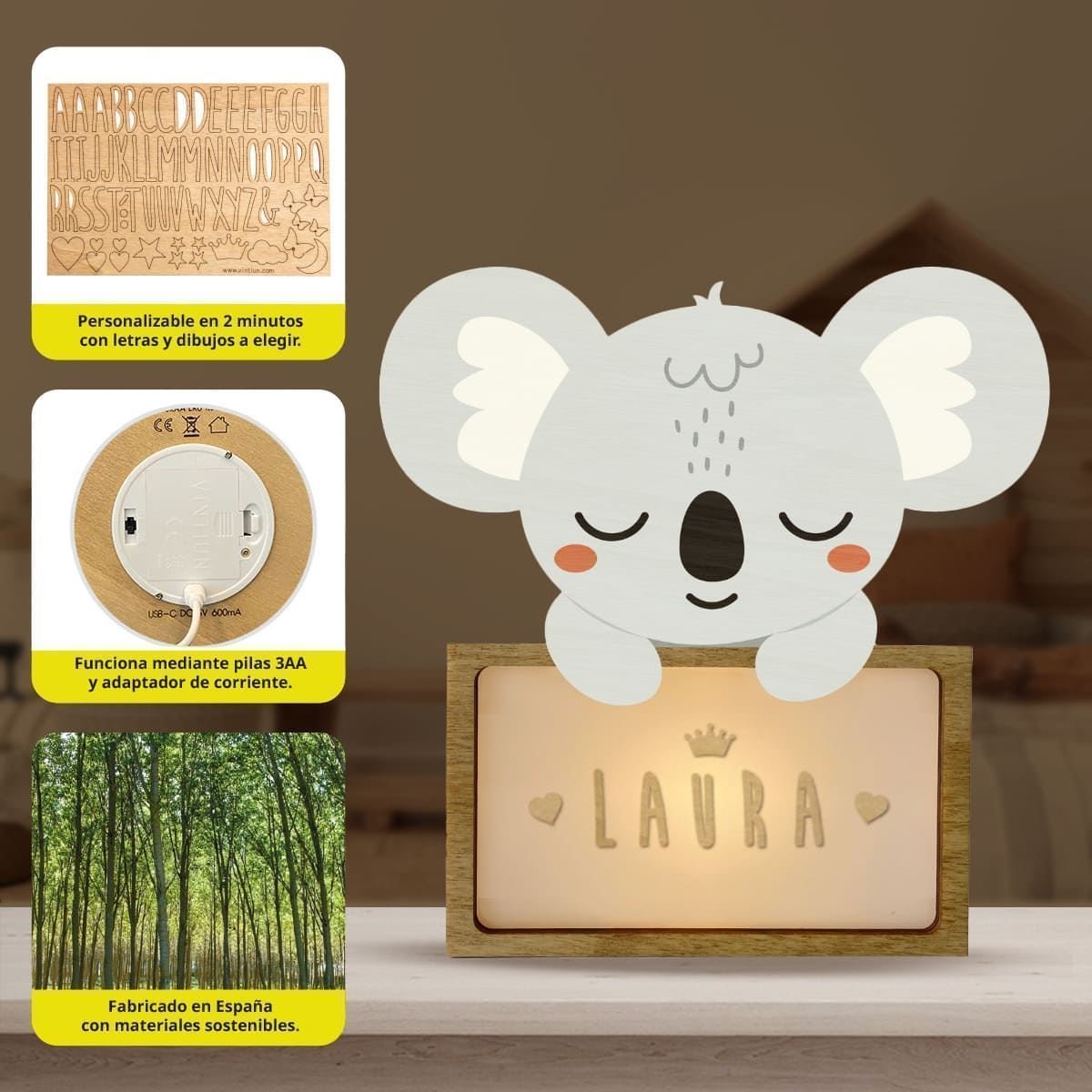 Lámpara Koala Personalizable
