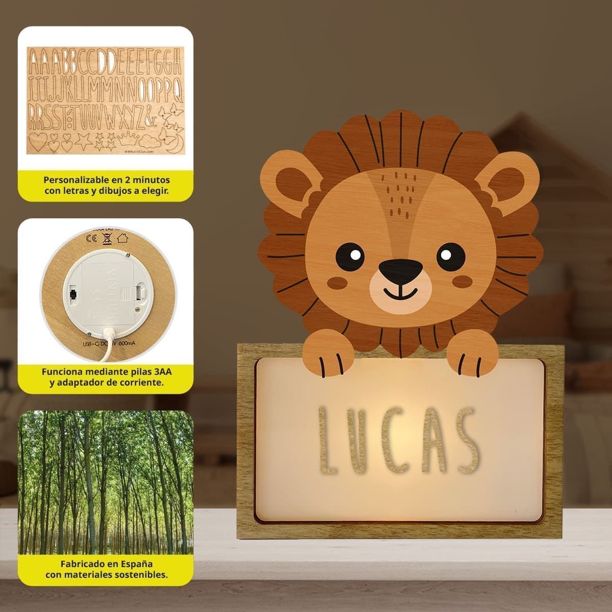 Lámpara León Personalizable