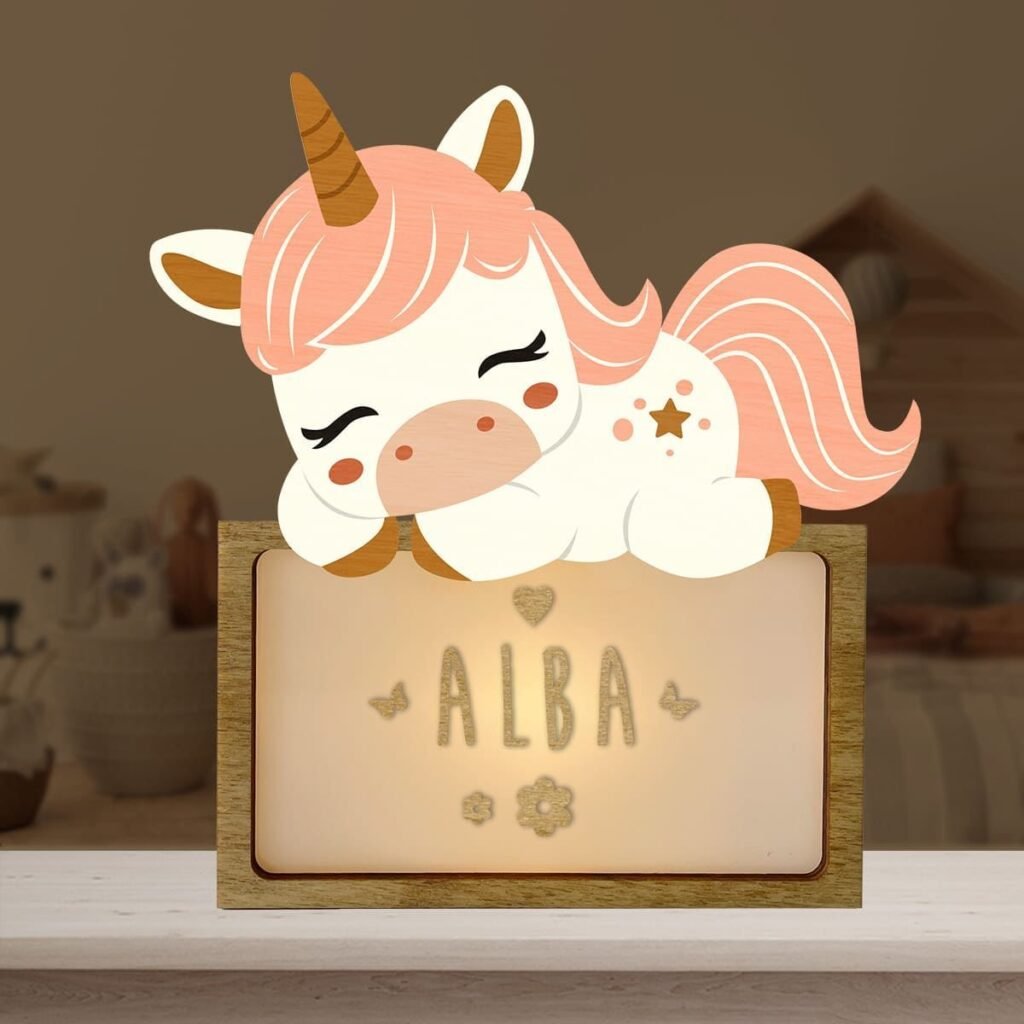 Lámpara Unicornio Dormido Personalizable