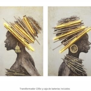 Lienzo Africanas set 2