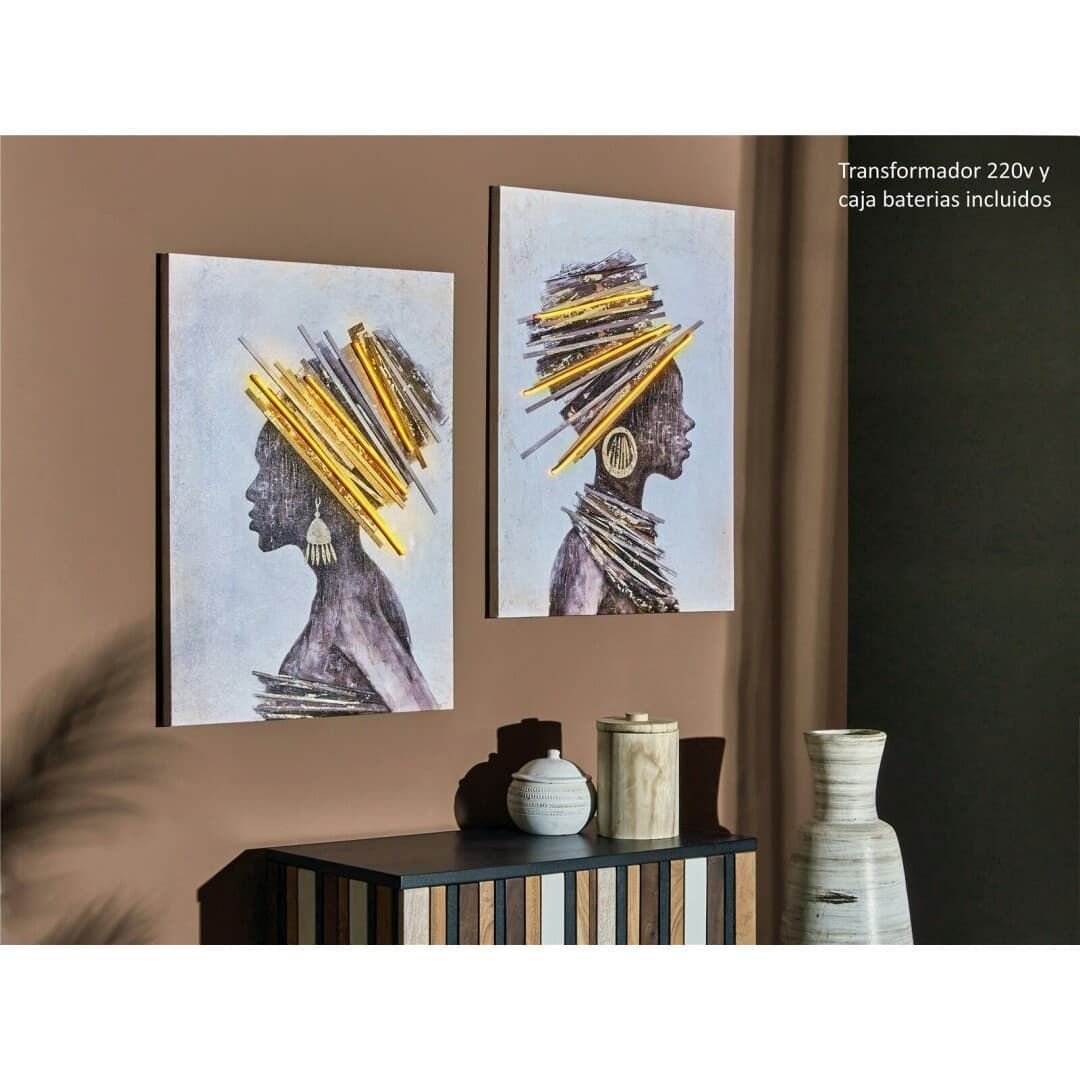 Lienzo Africanas set 2