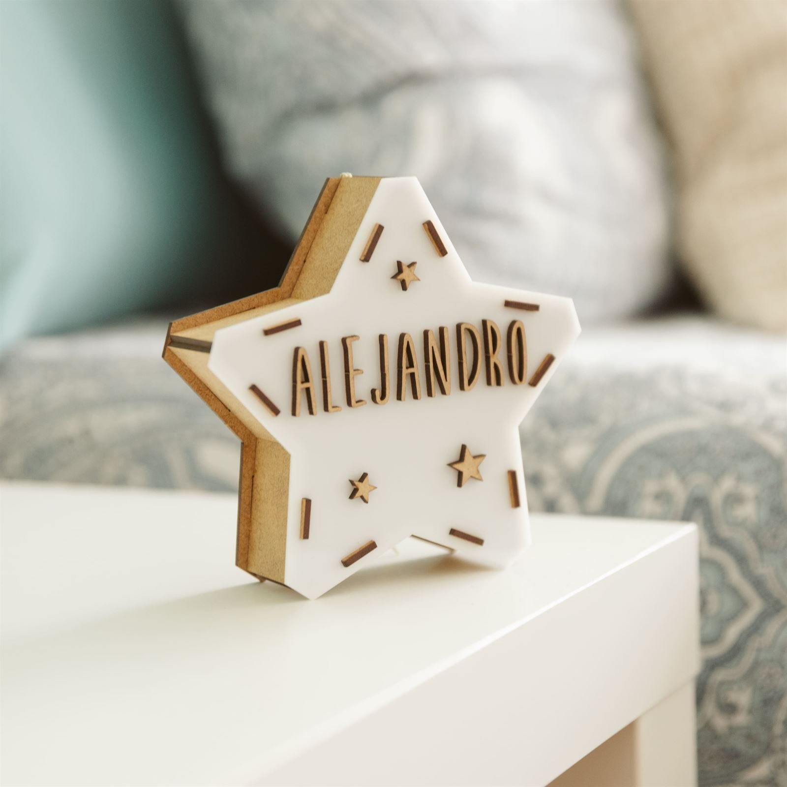 Mini Lámpara Estrella Personalizable