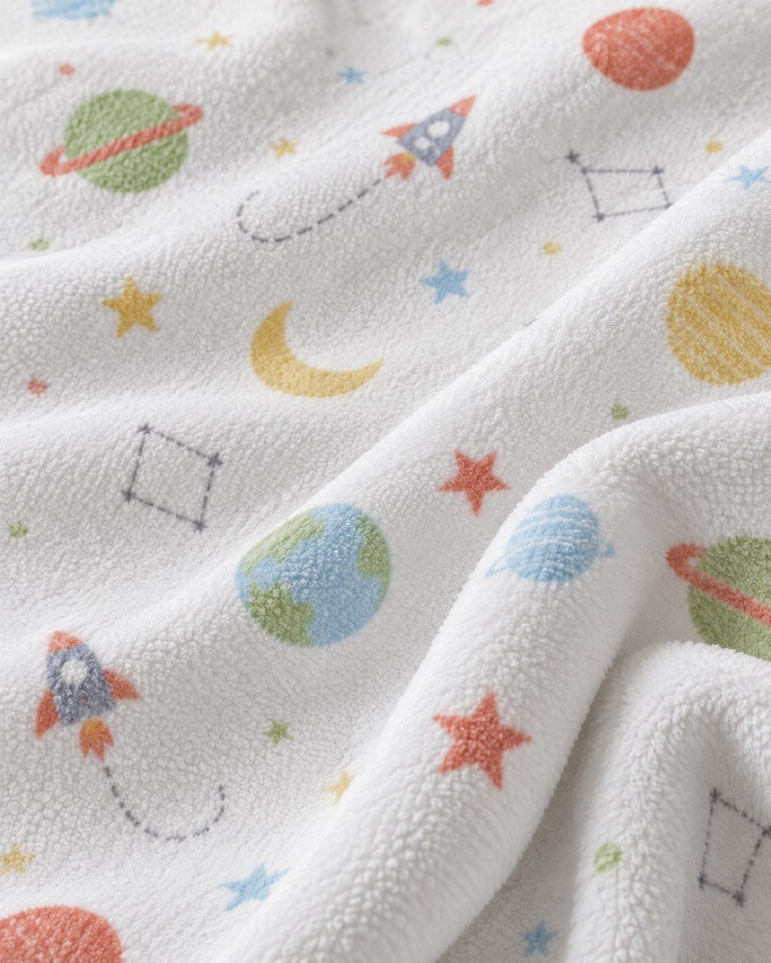 Sábanas de Coralina Burrito Blanco – Diseño Espacial Infantil (Cama 90 cm)
