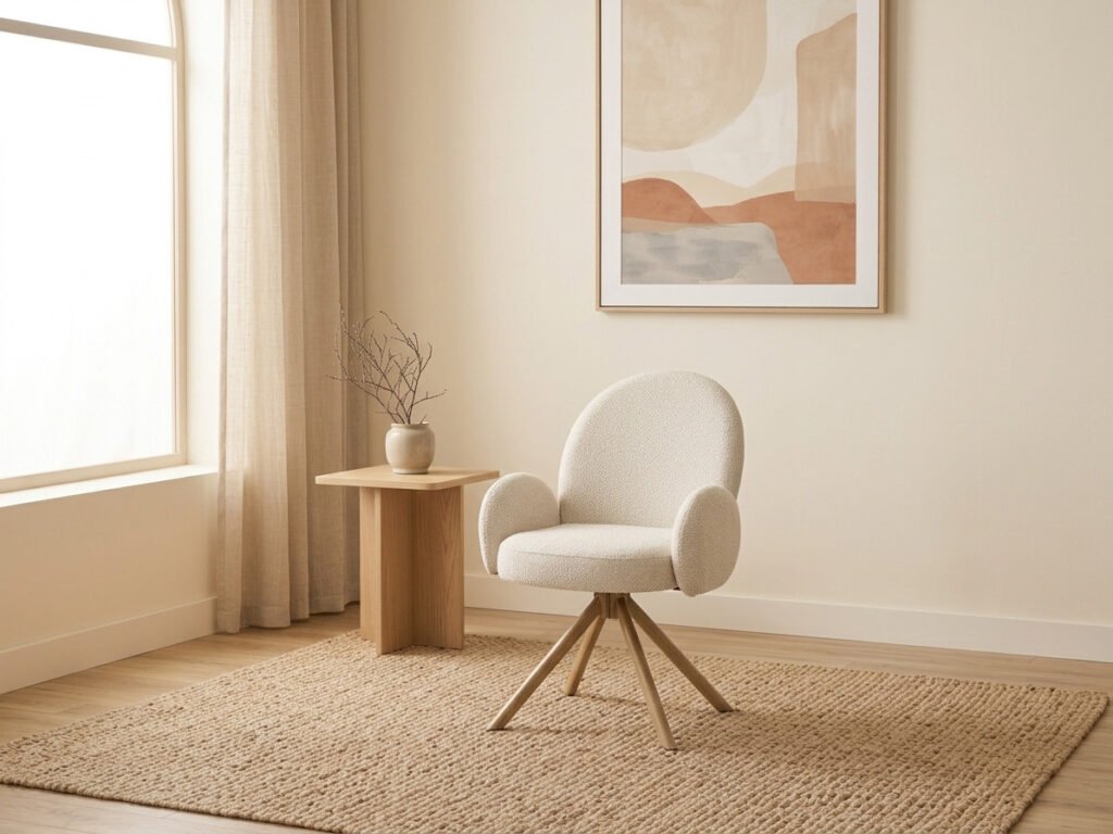 Butaca giratoria Galayos beige