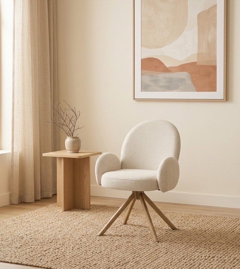 Butaca giratoria Galayos beige
